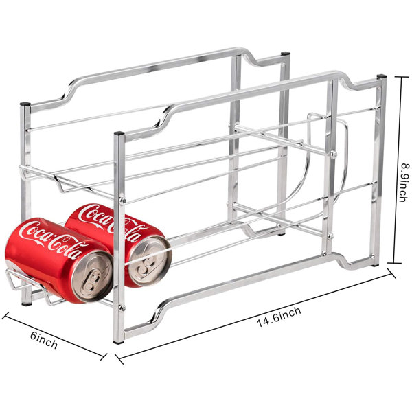 Rebrilliant Beverage Can Rack, Stackable Soda Can Dispenser Organizer